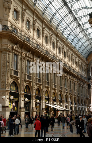 Galleria Vittorio Emanuele II, Mailand, Lombardei, Italien. Stockfoto