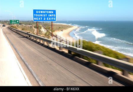 Autobahn in der Nähe von Ventura Southern California unterwegs Süden Stockfoto