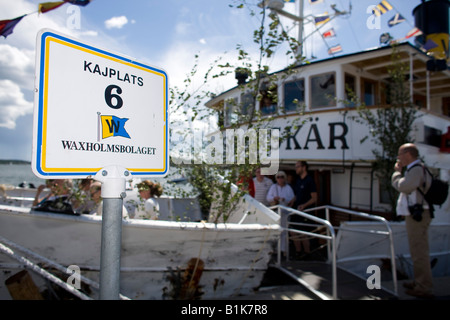 Mittsommer in Schweden (Vaxholm) Stockfoto