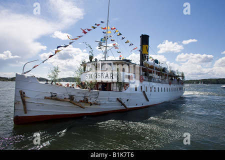 Mittsommer in Schweden (Vaxholm) Stockfoto