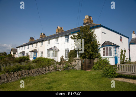 Coastguard Cottages niedrige Newton durch das Meer Northumberland Northumbria Stockfoto