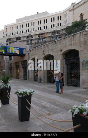 Israel Jerusalem Mamilla Nachbarschaft Alrov Projekt neue große Shoppingmall Stockfoto