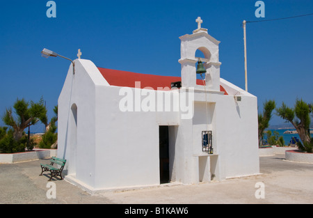 Außenseite des kleinen traditionellen Kirche in Malia auf der griechischen Mittelmeer-Insel Kreta Stockfoto