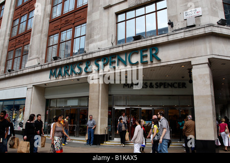 Marks und Spencer außen Oxford street London England uk Stockfoto