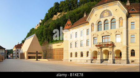 Die Parlamentsgebäude von Vaduz, Liechtenstein LI Stockfoto