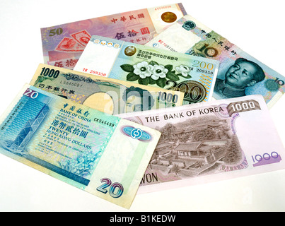 Asien-Banknoten Stockfoto