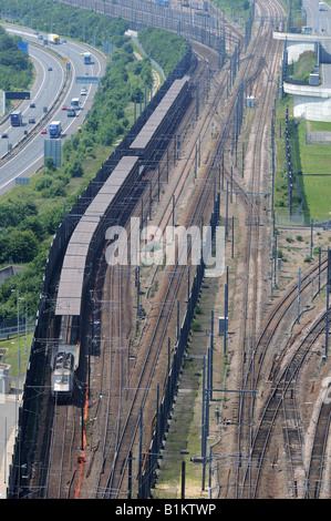 Kanal-Tunnel Folkestone Eingabe Eisenbahntunnel Stockfoto