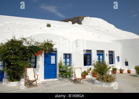 Traditionelles Haus in Santorini, Griechenland Stockfoto