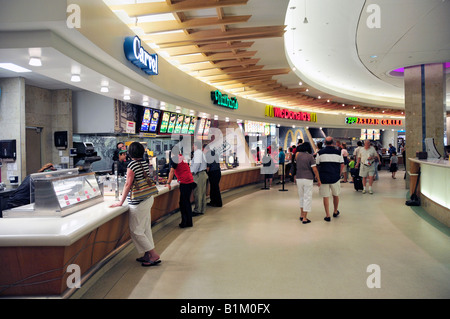 Fast Food-Court an der internationale Flughafen Orlando Florida Stockfoto