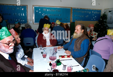 Heilsarmee Surrey Weihnachtsessen in Suppenküche Stockfoto