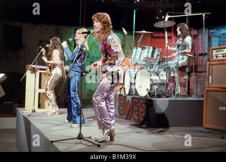 Die süsse UK pop Gruppe 1974 Stockfoto
