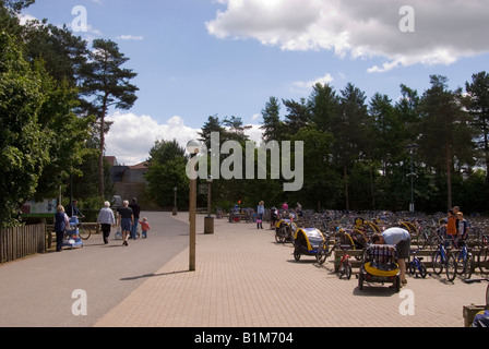 Fahrrad Park bei Center Parcs an Elveden in der Nähe von Thetford, Großbritannien Stockfoto