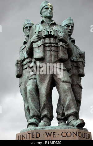 Bronze Commando Statue Spean Bridge Schottland Stockfoto