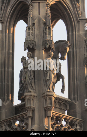 Detail der Statue gewidmet Francis ich auf Smetanova Nabrezi in Prag Tschechische Republik Stockfoto