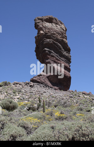 Roque Cinchado Teil der Roques de Garcia im Nationalpark Las Canadas del Teide, Teneriffa Stockfoto