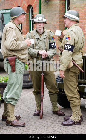 Dem zweiten Weltkrieg Reenactment Alresford Station Stockfoto