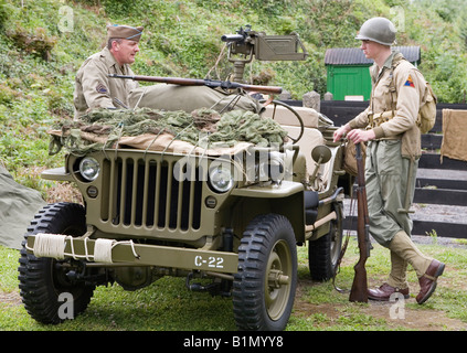 Dem zweiten Weltkrieg Reenactment Alresford Station Stockfoto