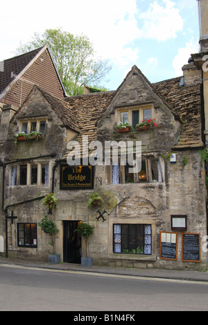 Die Brücke Kaffee Zimmer und Restaurant, Bridge Street, Bradford-on-Avon, Wiltshire, England, Vereinigtes Königreich Stockfoto