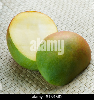 Nahaufnahme von Mango Scheiben Stockfoto