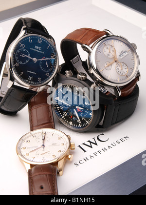 IWC Schaffhausen Herrenuhren Luxus mit logo Stockfoto