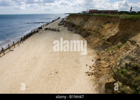 Erodierenden Klippen starke Küstenerosion Happisburgh Nordküste Norfolk UK Stockfoto