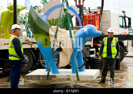 Superlambbanana Super Lamm Banane in Liverpool europäische Hauptstadt der Kultur 2008. Stockfoto