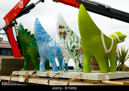 Superlambbanana Super Lamm Banane in Liverpool europäische Hauptstadt der Kultur 2008. Stockfoto