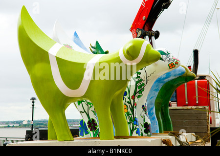 Superlambbanana Super Lamm Banane in Liverpool europäische Hauptstadt der Kultur 2008. Stockfoto