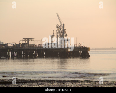 Fawley Terminal von Hamble Southampton, Hampshire, UK Stockfoto