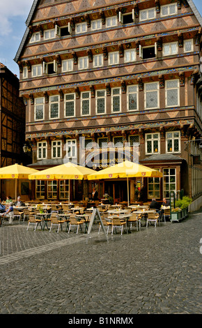 Historischer Marktplatz, Hildesheim, Niedersachsen, Deutschland. Stockfoto
