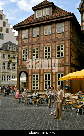 Historischer Marktplatz, Hildesheim, Niedersachsen, Deutschland. Stockfoto