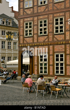 Historischer Marktplatz, Hildesheim, Niedersachsen, Deutschland. Stockfoto