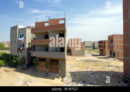 Niedrigem Einkommen Gehäuse in Gizeh-Viertel von Kairo-Ägypten Stockfoto