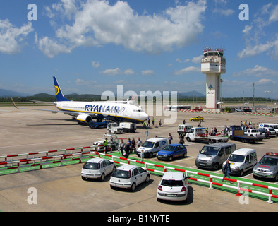 Flughafen Girona, Spanien Stockfoto