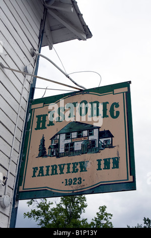 Historische Fairview Inn (geb. 1923). Heimat der ersten Badewanne in Talkeetna, Alaska, USA Stockfoto