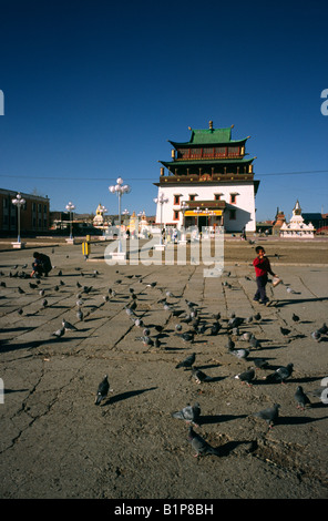 4. Oktober 2006 - Ochidara-Tempel (Gandan Süm) Gandantegchinlen Khiid Kloster in der mongolischen Hauptstadt Ulan-Bator. Stockfoto