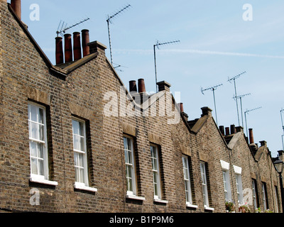 Reihe von Klasse 2 aufgeführten Reihenhaus Häuser Roupell Street Waterloo Lambeth London Stockfoto