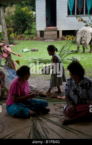 Vuniuto Dorf Taveuni Fidschi Stockfoto