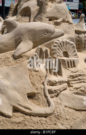 Jährliche Carrabelle Riverfront Festival Carrabelle Florida Sand Skulptur Stockfoto