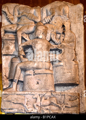 Fragmentarisch Skulpturen 2. Jahrhundert n. Chr. die Kuppel Buddha Madras Indien Stockfoto