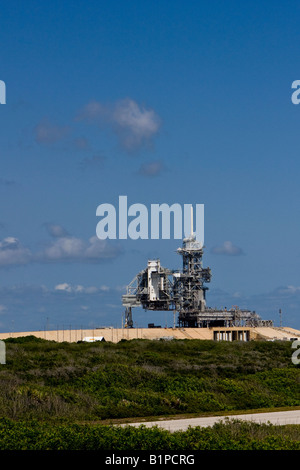 Fernsicht auf das Space Shuttle Launch Pad an der Cape Canaveral Air Station Florida USA Stockfoto