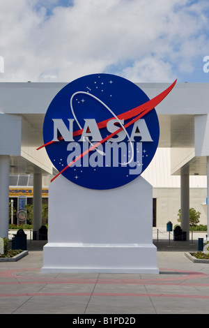 NASA Space Exploration Insignien an der John F Kennedy Space Center Cape Canaveral Florida Stockfoto