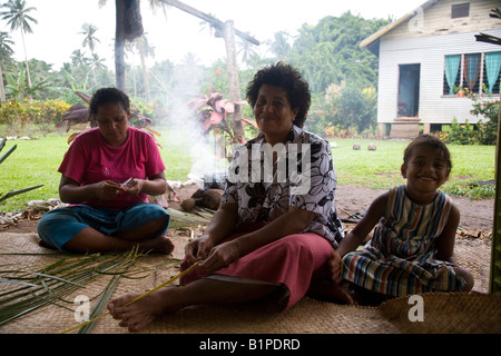 Vuniuto Dorf Taveuni Fidschi Stockfoto