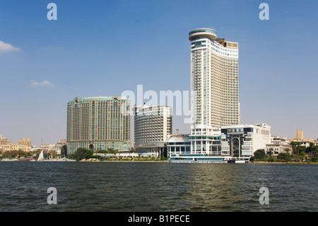 Das Four Seasons und das Grand Hyatt Hotels in Kairo Ägypten Stockfoto