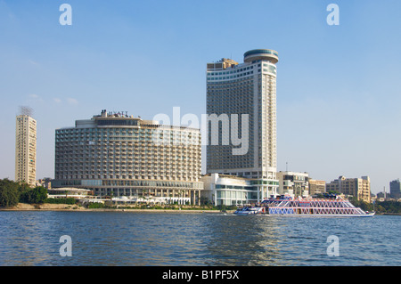 Das Grand Hyatt Hotel am Fluss Niler in Kairo Ägypten Stockfoto