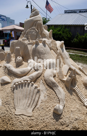 Jährliche Carrabelle Riverfront Festival Carrabelle Florida Sand Skulptur Stockfoto