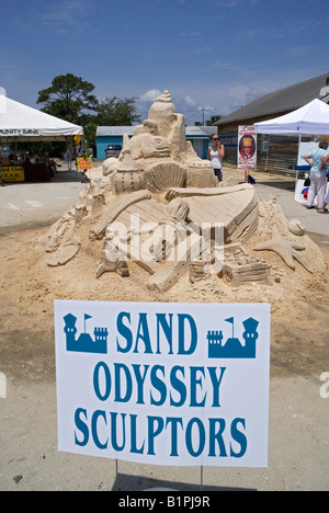 Jährliche Carrabelle Riverfront Festival Carrabelle Florida Sand Skulptur Stockfoto