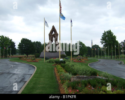 USA Oklahoma Tulsa der Oral Roberts Universität beten Hände Skulptur Stockfoto