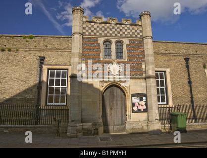 Die Guildhall Gebäude in Guildhall Straße in Bury St Edmunds, UK, der Veranda, die im 15. Jahrhundert erbaut Stockfoto