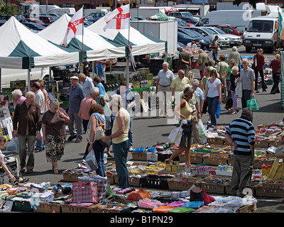 Open-air-MARKT IN SHERINGHAM, North Norfolk. Stockfoto